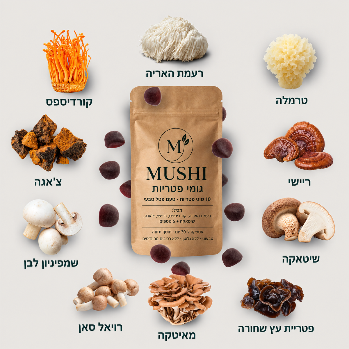 גומי פטריות - mushi